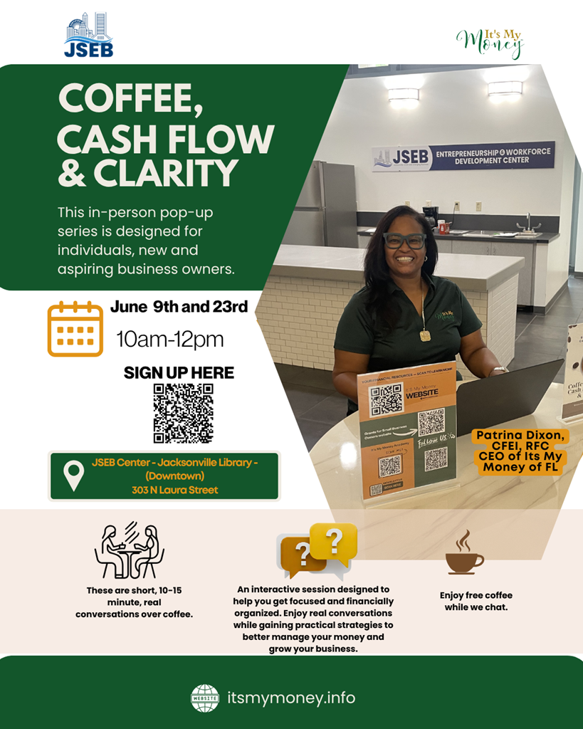 Flyer for Coffee, Cash Flow and Clarity