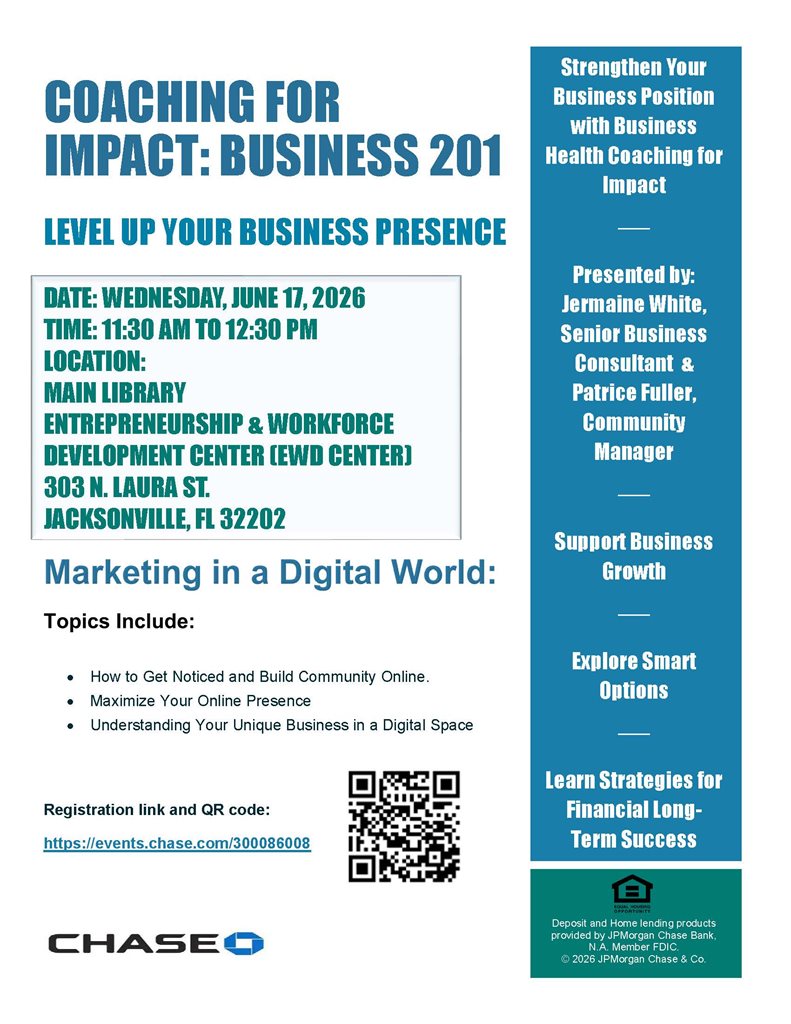 Flyer for Coaching for Impact: Business 201