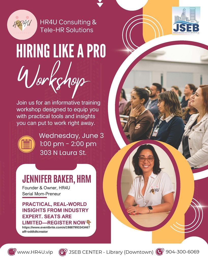Flyer for Pink and Yellow Modern Training Workshop